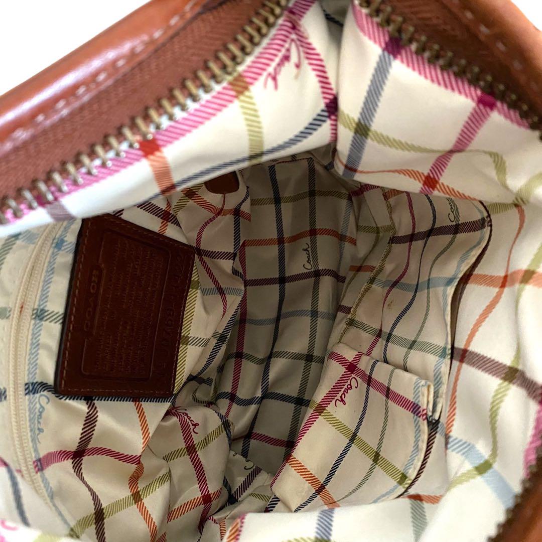 美品 COACH コーチ ショルダーバッグ バケツ型 ブラウン 11422