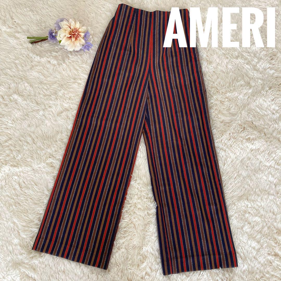 美品♡ アメリ AMERI カラフルストライプミニマルパンツ