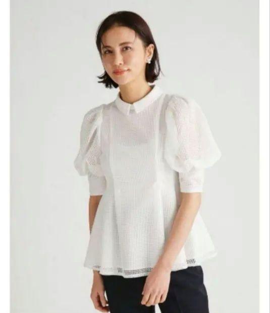 ☆新品タグ付き☆ CELFORD セルフォード メッシュ ペプラムブラウス