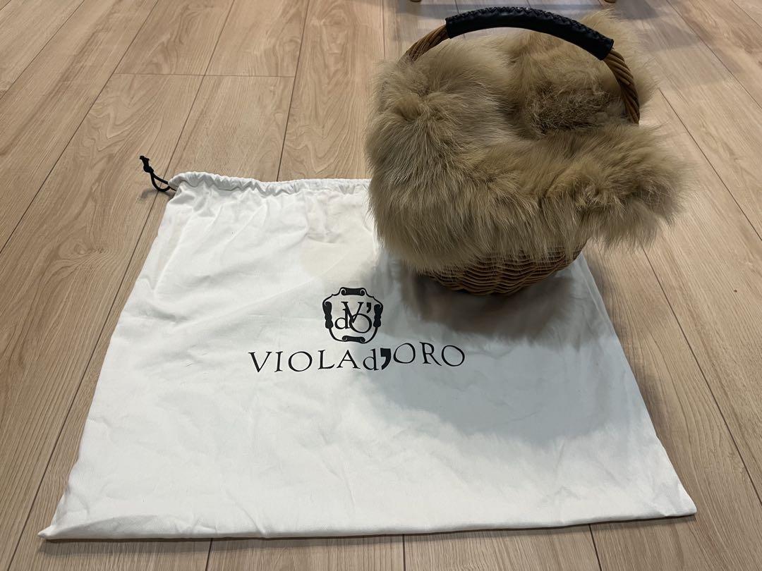 VIOLAdORO ファー付きバスケットバッグ