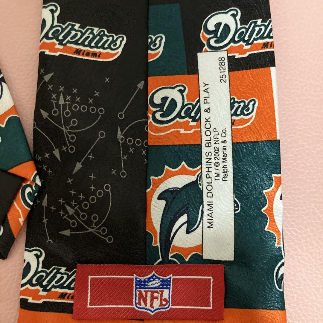 NFLアメフト マイアミドルフィンズ ネクタイ