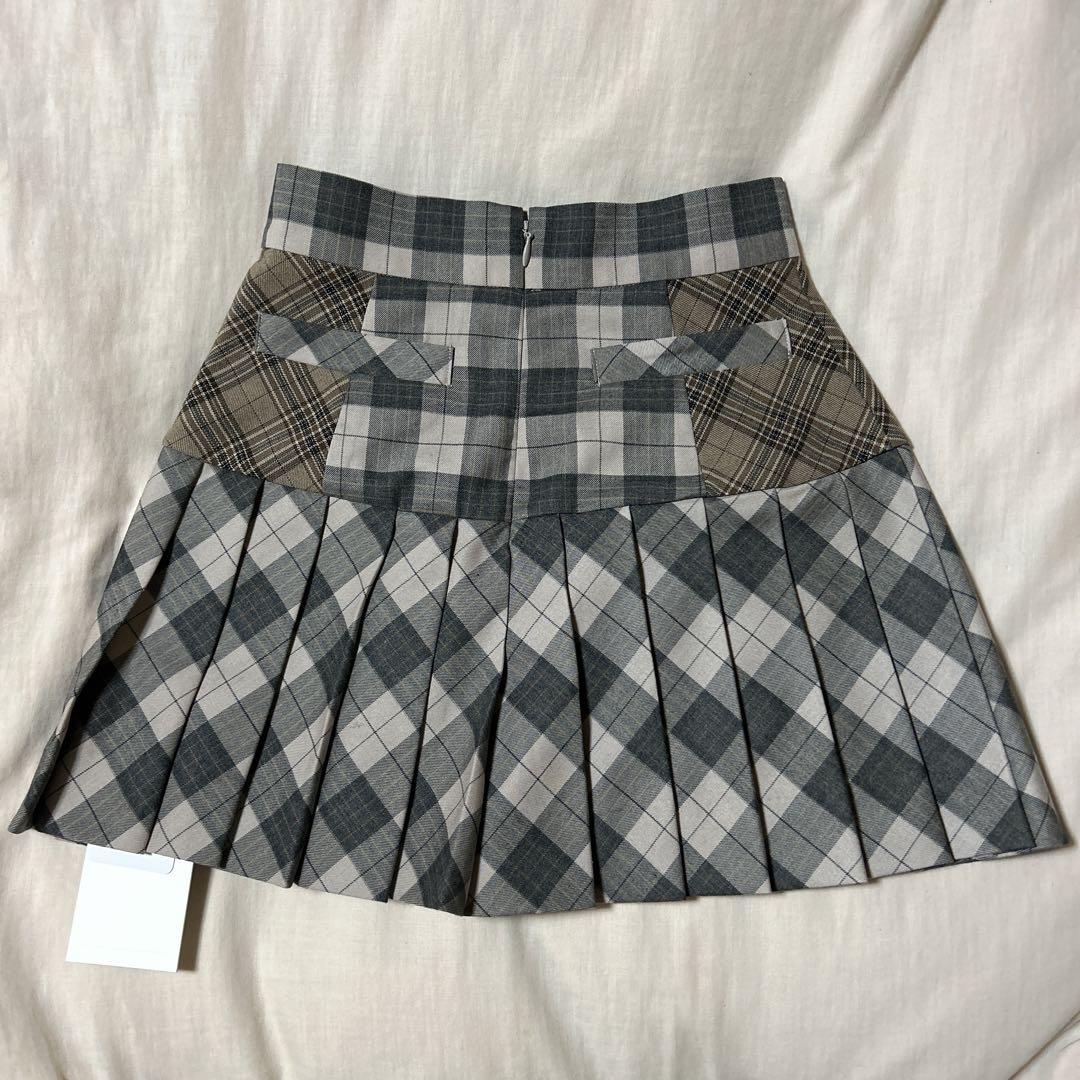 andmary Coco check pleats skirt Sサイズ