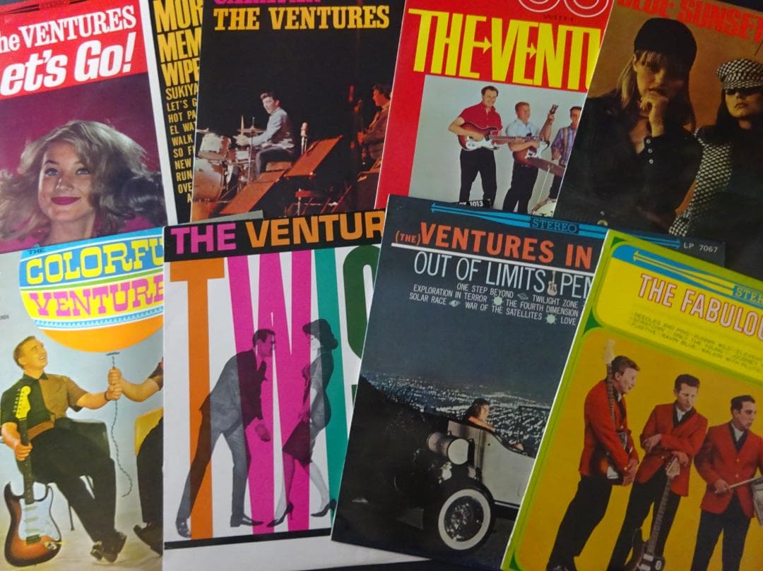 ヴェンチャーズ THE VENTURES LP8枚 ペラジャケ 赤盤 東芝音工やや傷や汚れあり