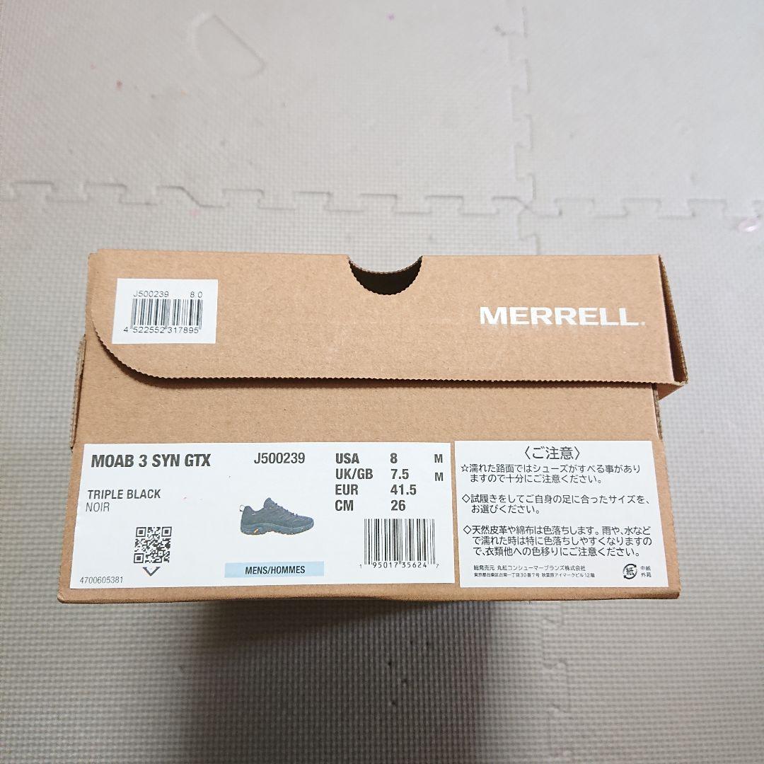 MERRELL メレル Moab 3 モアブ 3 ゴアテックス 26 ㎝ 黒 MERRELL メレル Moab 3 モアブ 3 ゴアテックス 26 ㎝ 黒