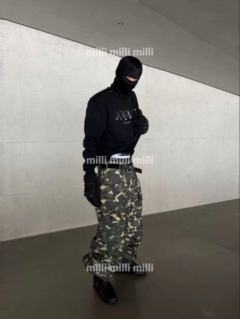 短丈 studs long sleeve tshirt thug