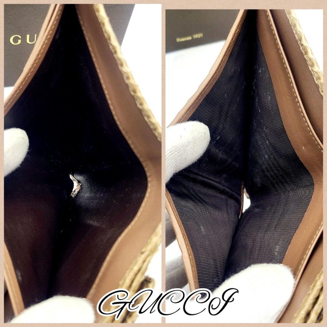 希少 グッチ GUCCI パイソン二つ折り 財布 ヴィンテージ 希少 グッチ GUCCI パイソン二つ折り 財布 ヴィンテージ