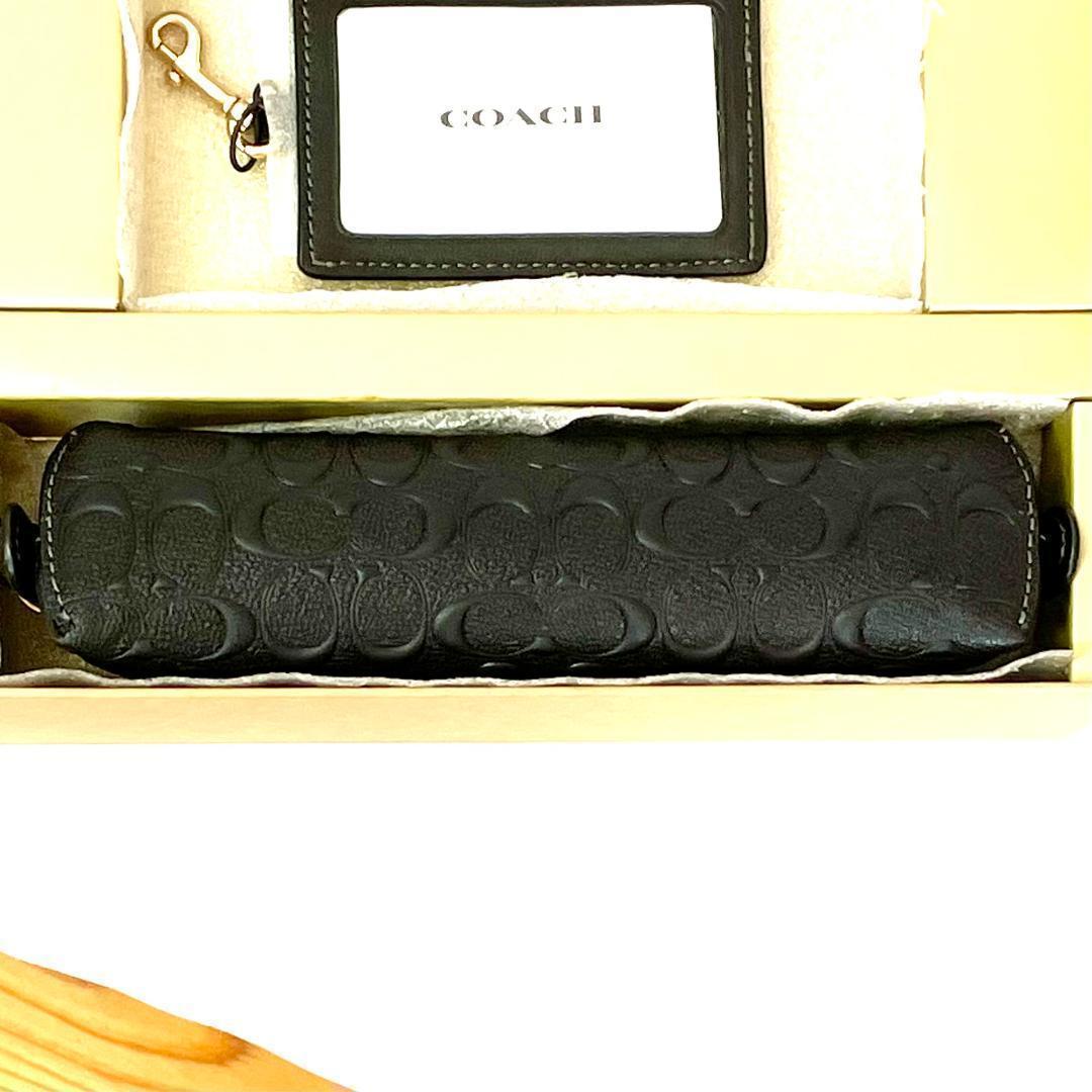 日本未入荷！】 COACH コーチ ペンケース パスケース 黒 筆箱