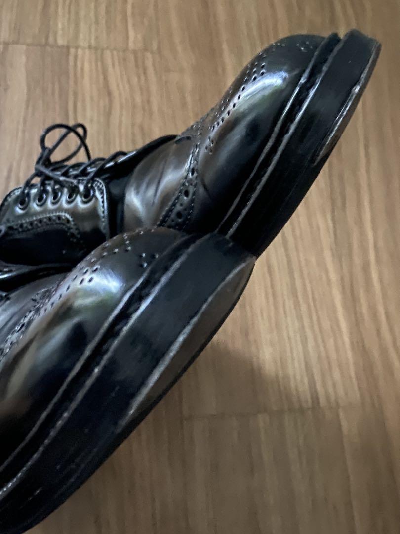 Alden 31851 コードバン 黒 US8.5D ロングウイングチップ