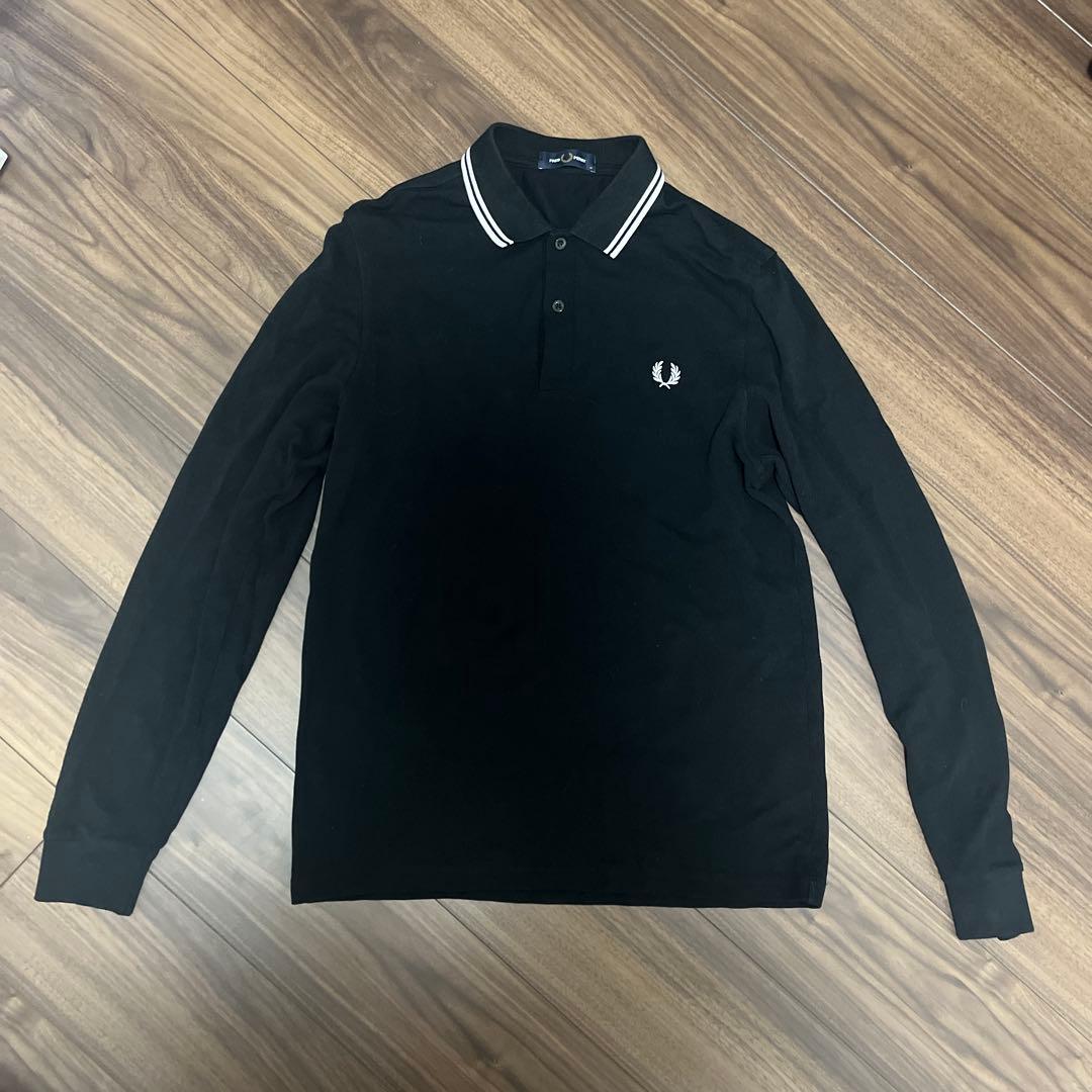 フレッドペリー M3636 ブラック 長袖ポロシャツ 