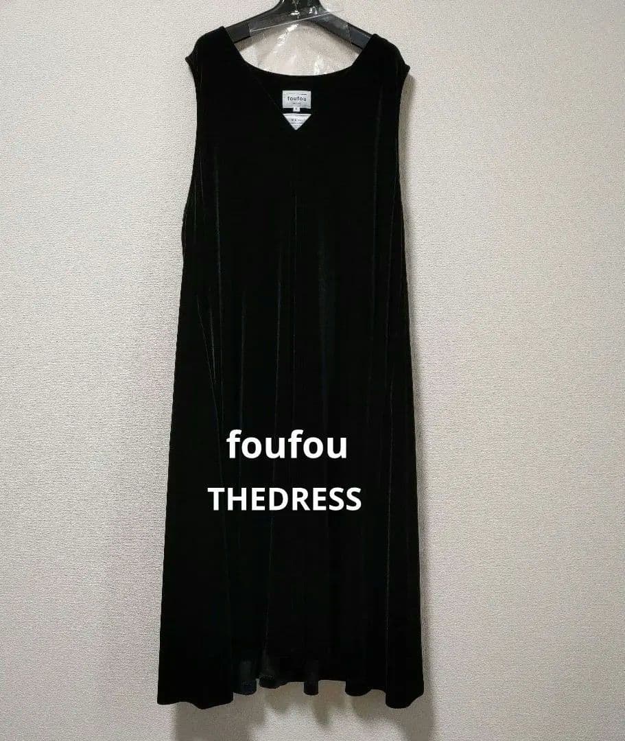 foufou ノースリーブベロアワンピース