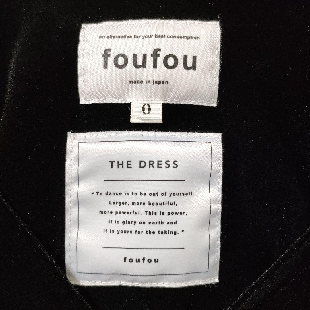 foufou ノースリーブベロアワンピース 
