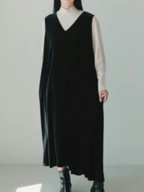 foufou ノースリーブベロアワンピース 