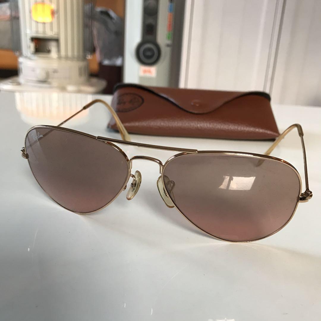 RayBan レイバン ティアドロップサングラス ピンクブラウン