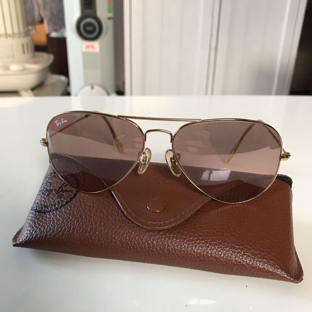 RayBan レイバン ティアドロップサングラス ピンクブラウン 