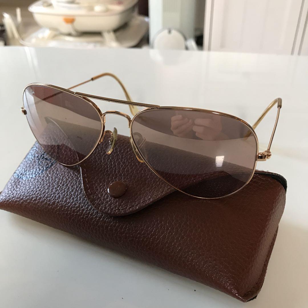 RayBan レイバン ティアドロップサングラス ピンクブラウン 