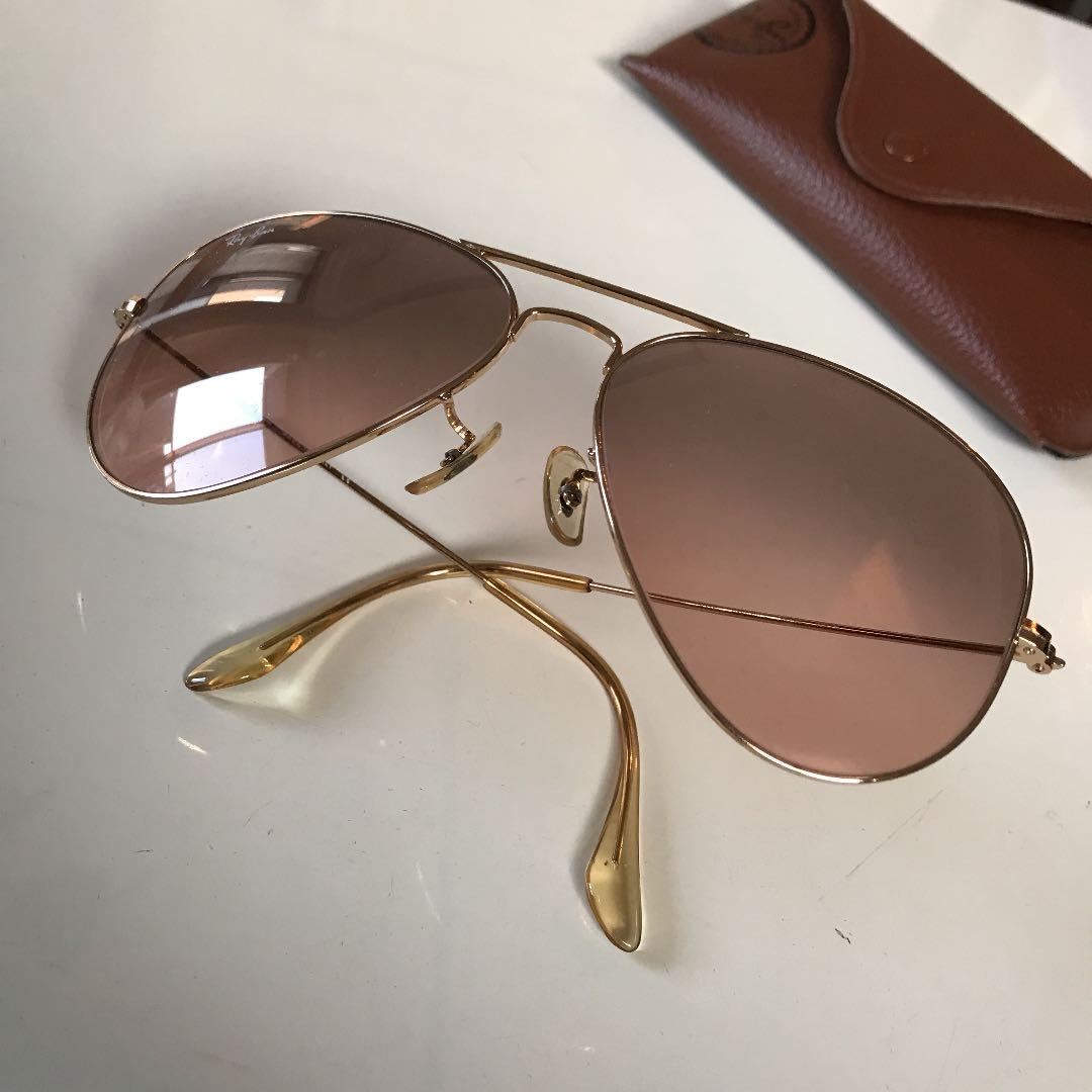 RayBan レイバン ティアドロップサングラス ピンクブラウン 