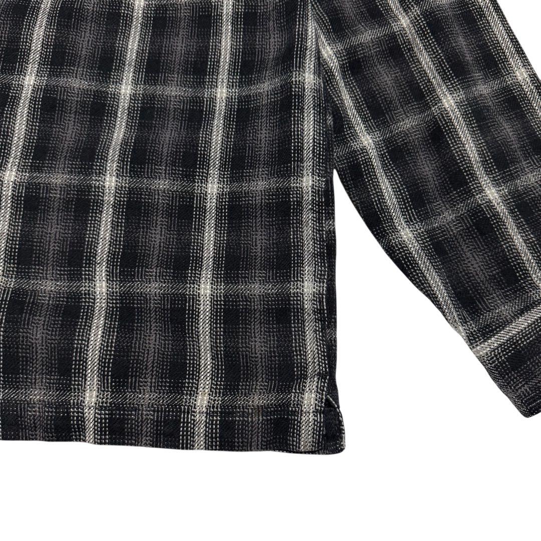 希少 00's ST JOHN'S BAY ブラック オンブレ ヘビーネルシャツ 希少 00's ST JOHN'S BAY ブラック オンブレ ヘビーネルシャツ