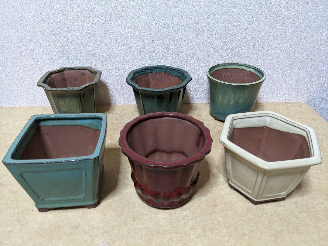 盆栽釉薬鉢・小品懸崖鉢・山野草鉢・観葉植物・植木鉢・多肉植物・アガベ・塊根植物