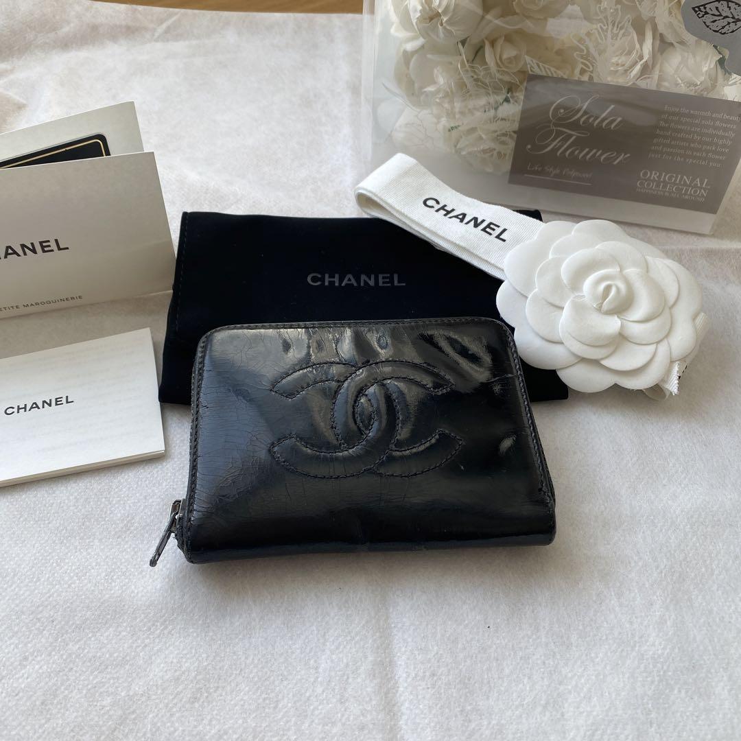CHANEL キーケース　パトテンレザー　ブラック コインケース・小銭入れ