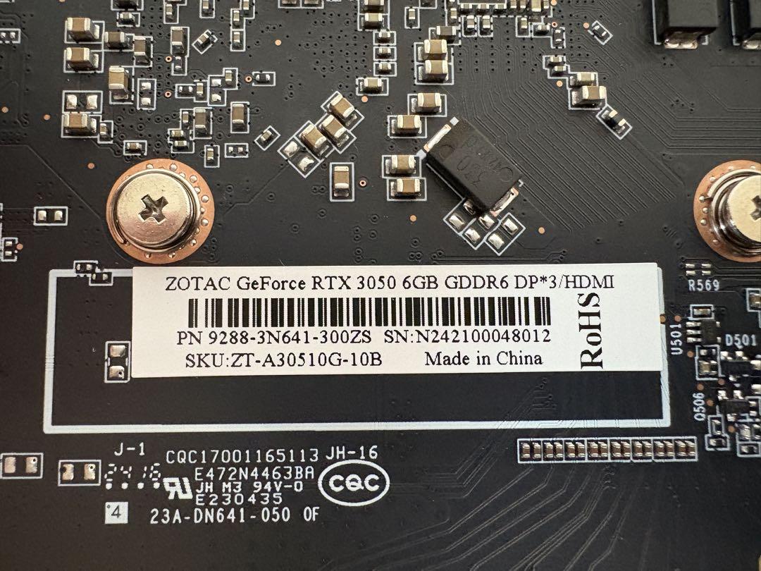 グラフィックボード・グラボ・ビデオカード ZOTAC RTX 3050 6GB