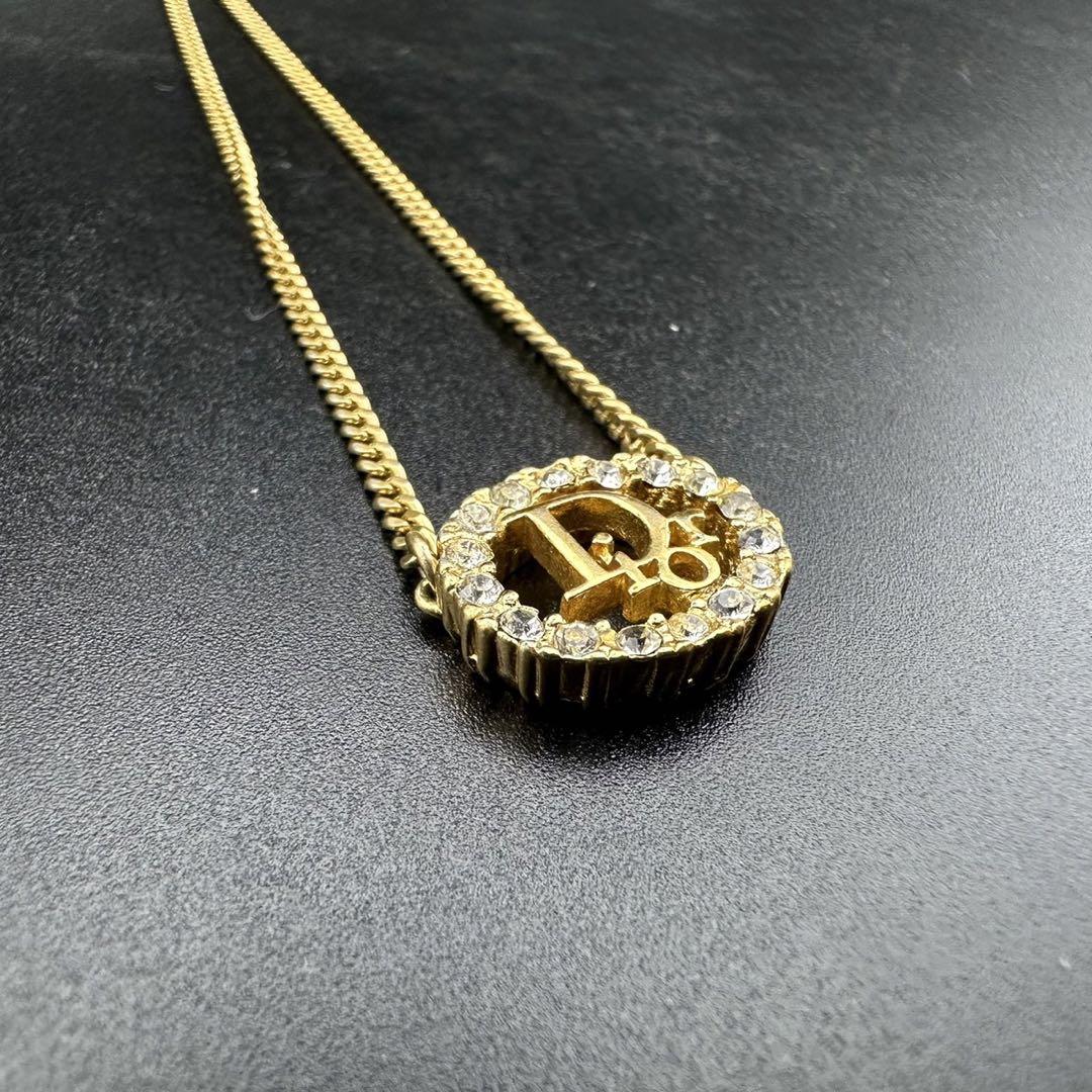 美品 Dior ネックレス CD ロゴ 希少 刻印あり 金