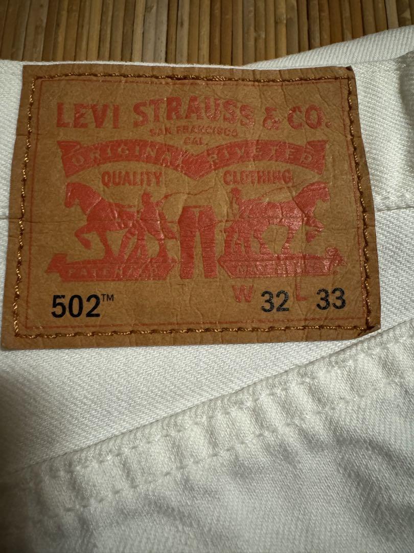 Levi's 502 w32L33 ホワイト ストレートデニム