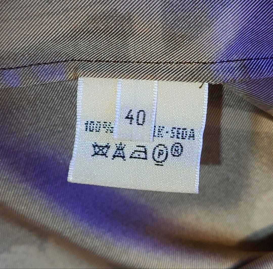 HERMES 馬車プリント 長袖シャツ Lサイズ