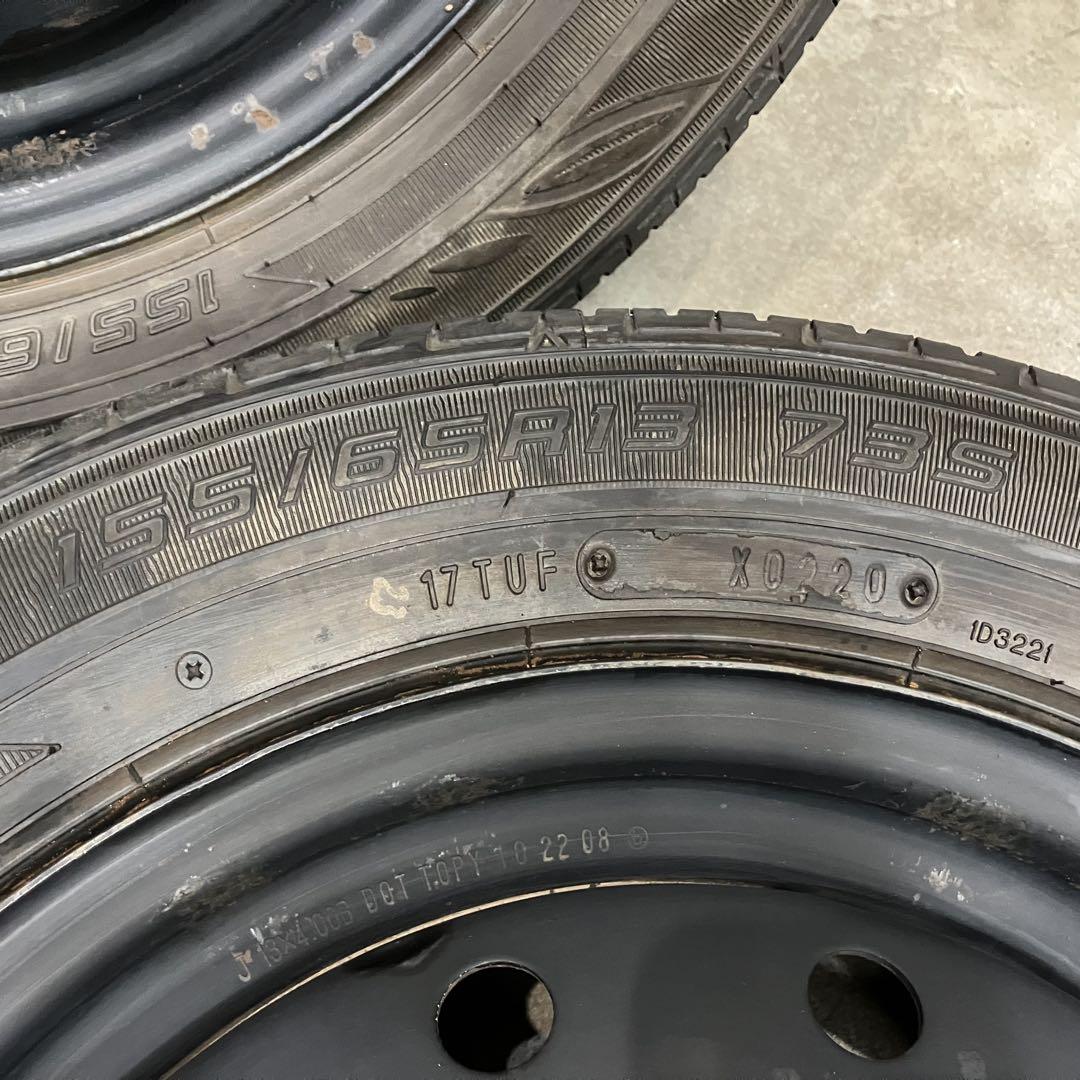 【3422】20年 155/65R13 DL EC202 パレット ルークス