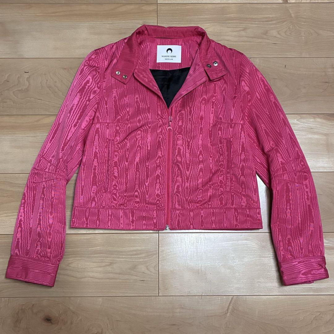 MARINE SERRE track jacket moiré pink 36