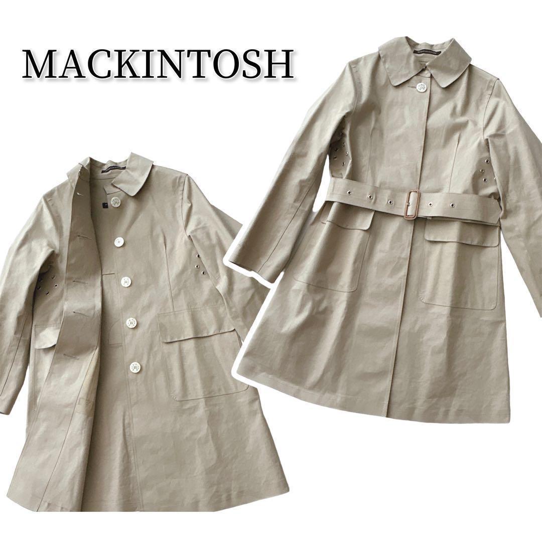 MACKINTOSH パンチングコート トレンチコート ベージュ 34 比翼