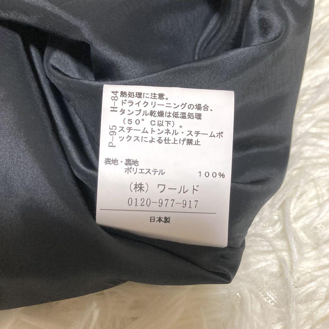 INDIVI ノーカラージャケット　ツイード　ラメ　プリーツスカート　卒業式　L