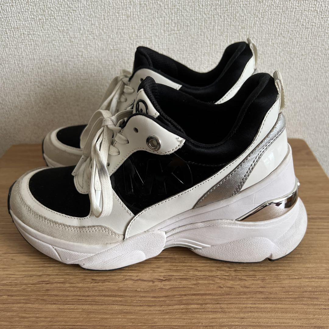 Michael Kors ホワイト ブラック スニーカー 23.5cm