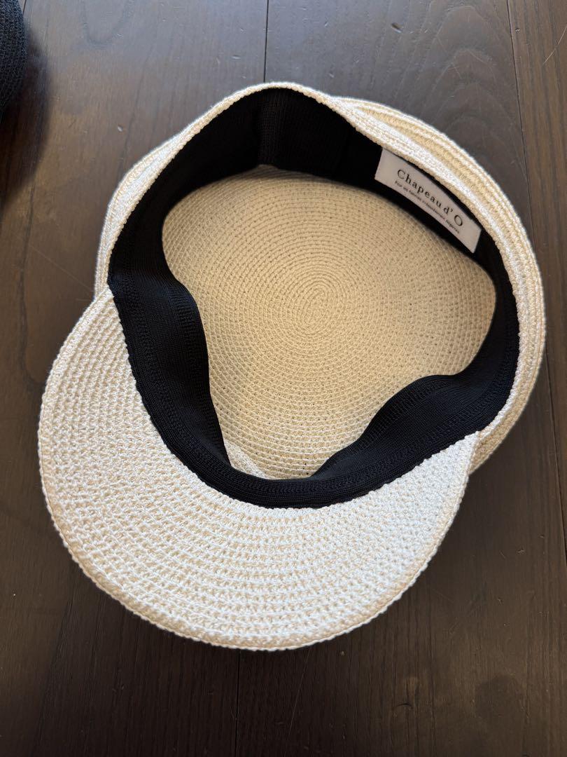 新品未使用 Chapeau d´ O ラメシルクマリンキャス 麦わら 春夏