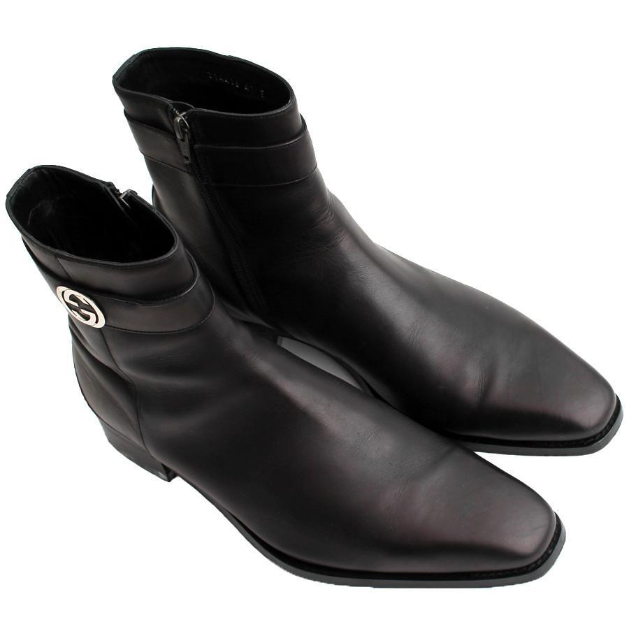 GUCCI グッチ サイドジップブーツ インターロッキング GG 114415 GUCCI グッチ サイドジップブーツ インターロッキング GG 114415