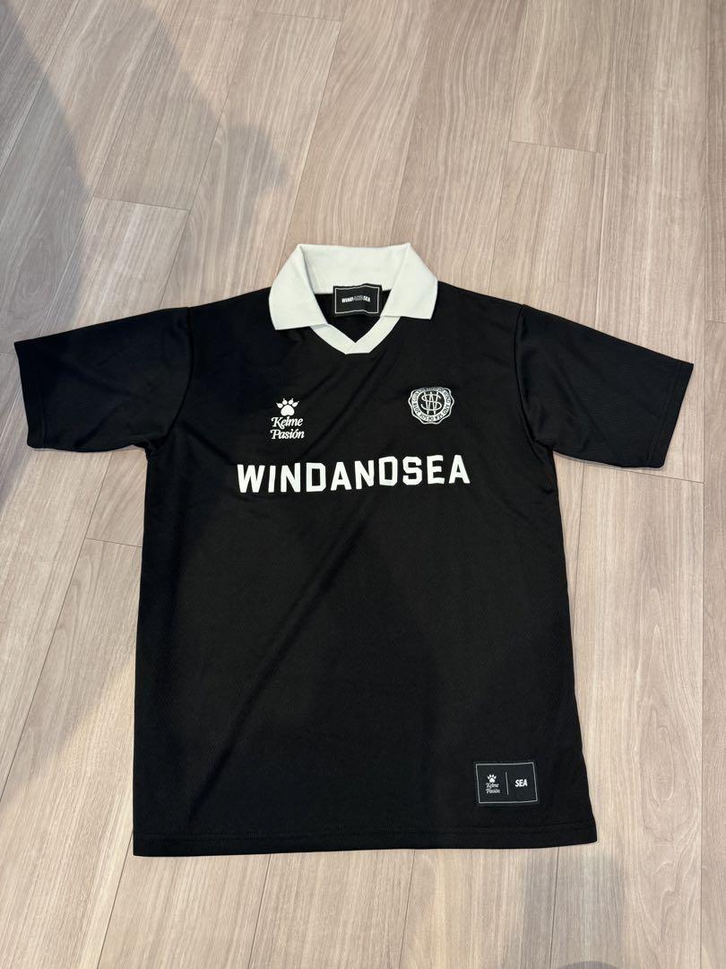 希少 黒入荷！ 希少WIND ユニフォーム M サッカーシャツ KELME × SEA AND ウェア