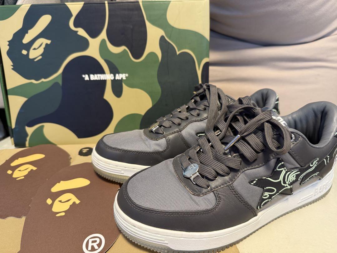 A BATHING APE BAPE STA迷彩スニーカー 付属品完備 箱付