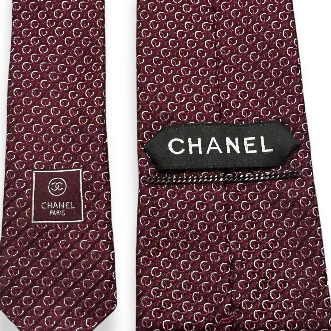 箱付き✨極美品✨CHANEL ネクタイ　シャネルココマーク　ジャガード　チェーン