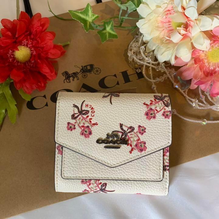 チャンピオン COACH コーチ ホワイト フラワーペイントピンクフラワー