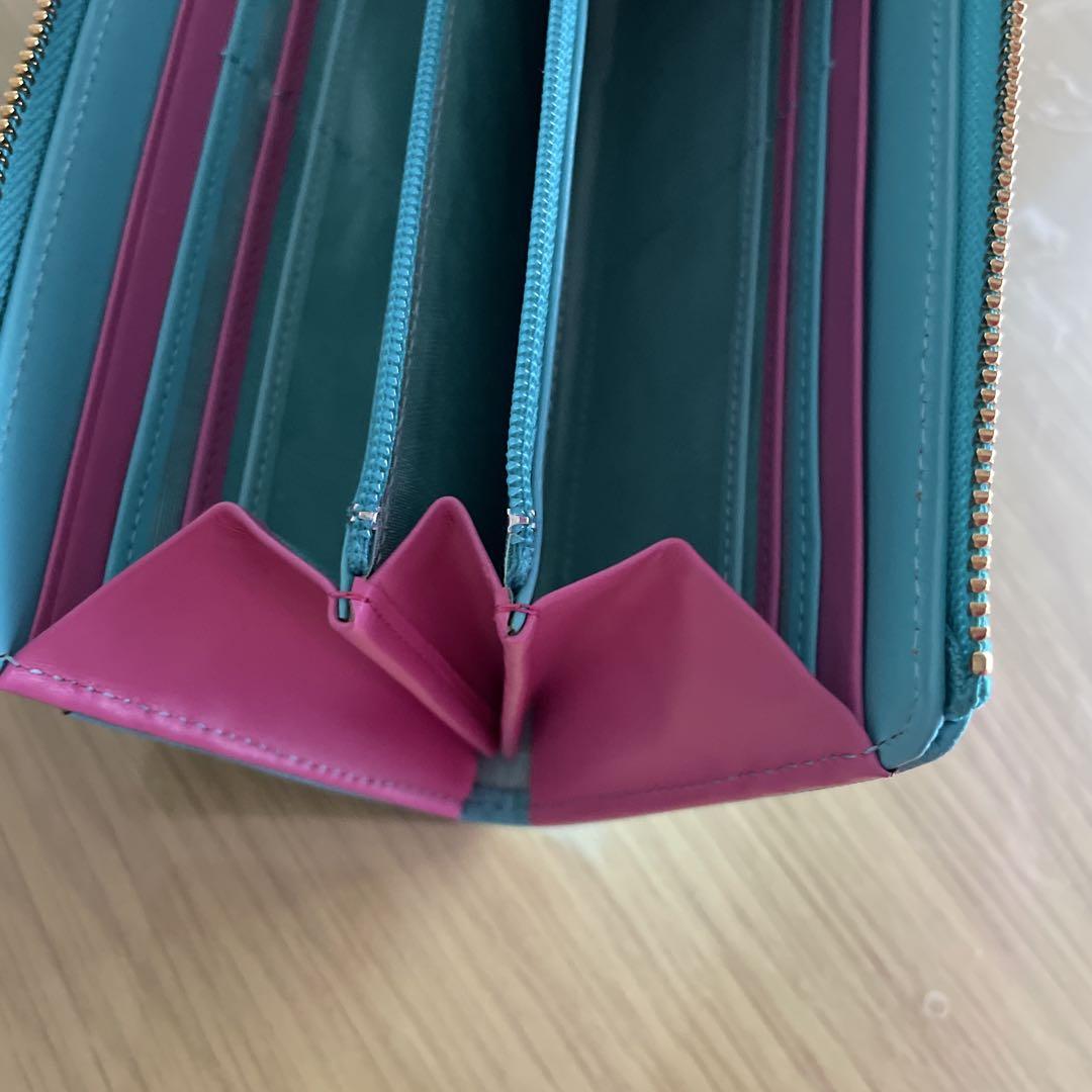 [新品未使用]LANVIN エメラルドブルー 長財布