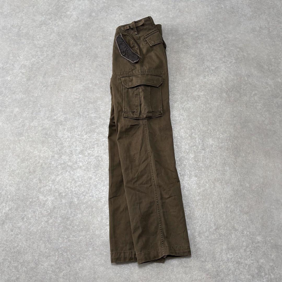 パンツ leather gimmick pocket cargo pants