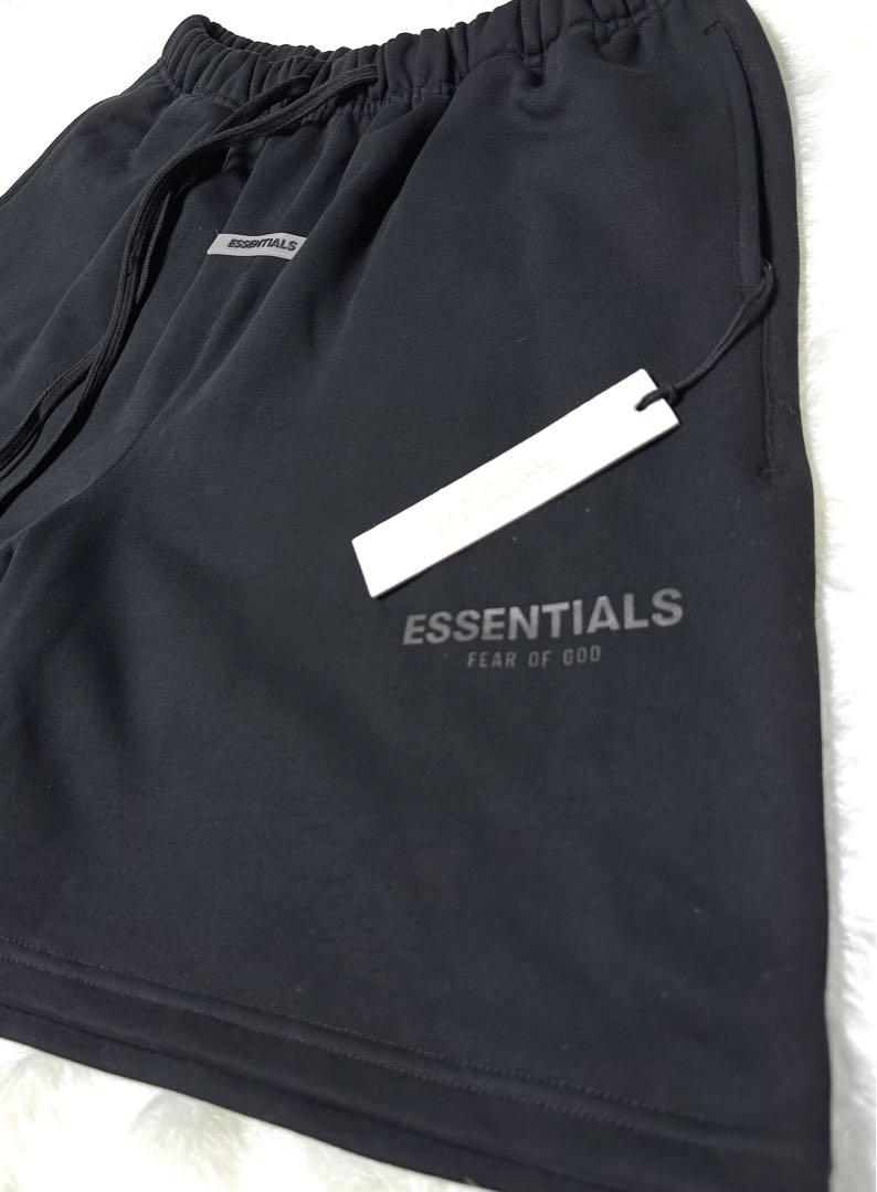 裏起毛　essentials エッセンシャルズ　ハーフパンツ　ショートパンツ L