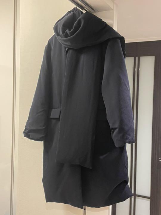 ブラック系,M店舗良い JOSEPH(ジョセフ)ストール付きノーカラーコート ...