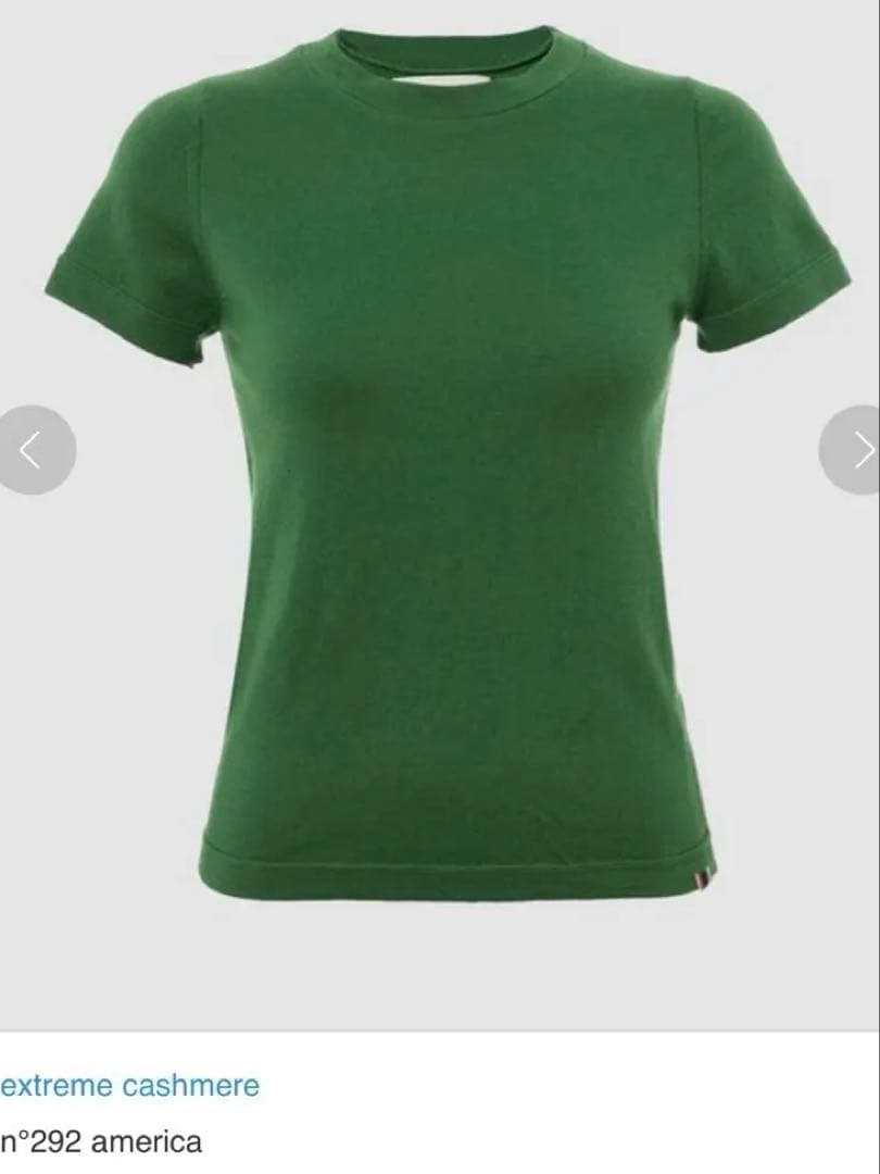 extreme cashmere america グリーン コットンカシミア SIZE extreme cashmere