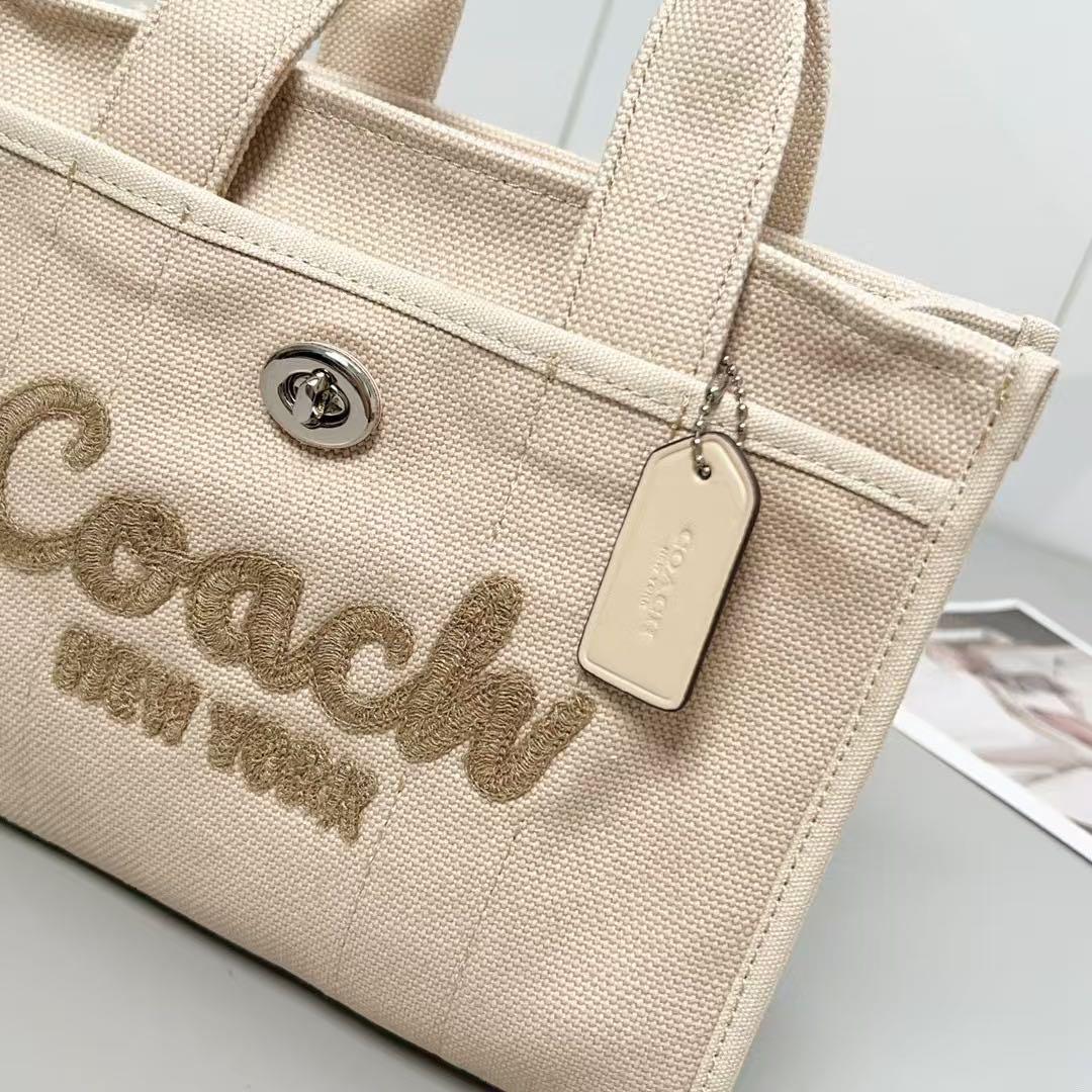 未使用　COACH　ベージュ レザー トートバッグ コーチ COACH バッグ （ベージュ） -waja bazar - 海外