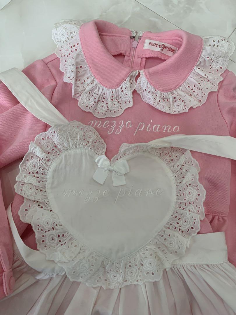 メゾピアノ♡エプロンワンピ♡美品♡ワンピース♡ピンク