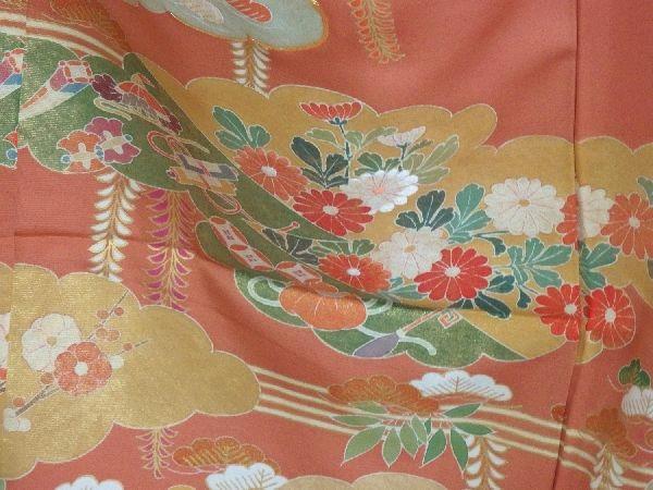 正絹 京友禅 色留袖 新品 仮絵羽 未仕立品
