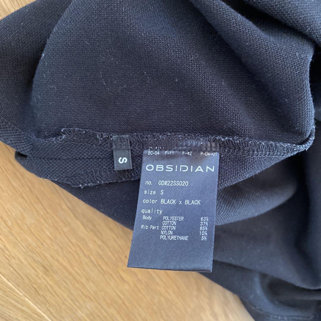 OBSIDIAN オブシディアン　半袖ポロシャツ S 黒