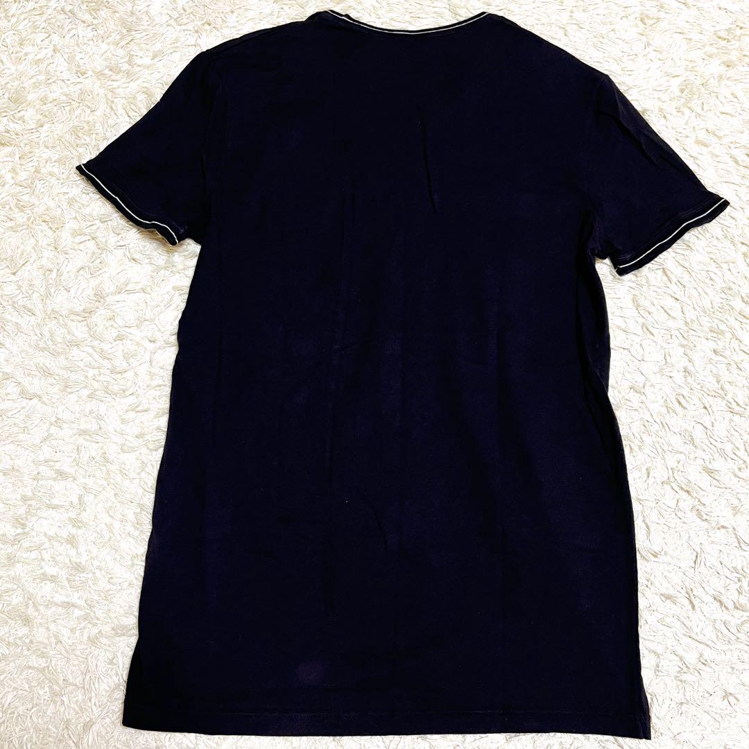 DOLCE & GABBANA ブラック Vネック Tシャツ 40サイズ DOLCE&GABBANA Tシャツ カットソー ブラック 半袖 クルーネック