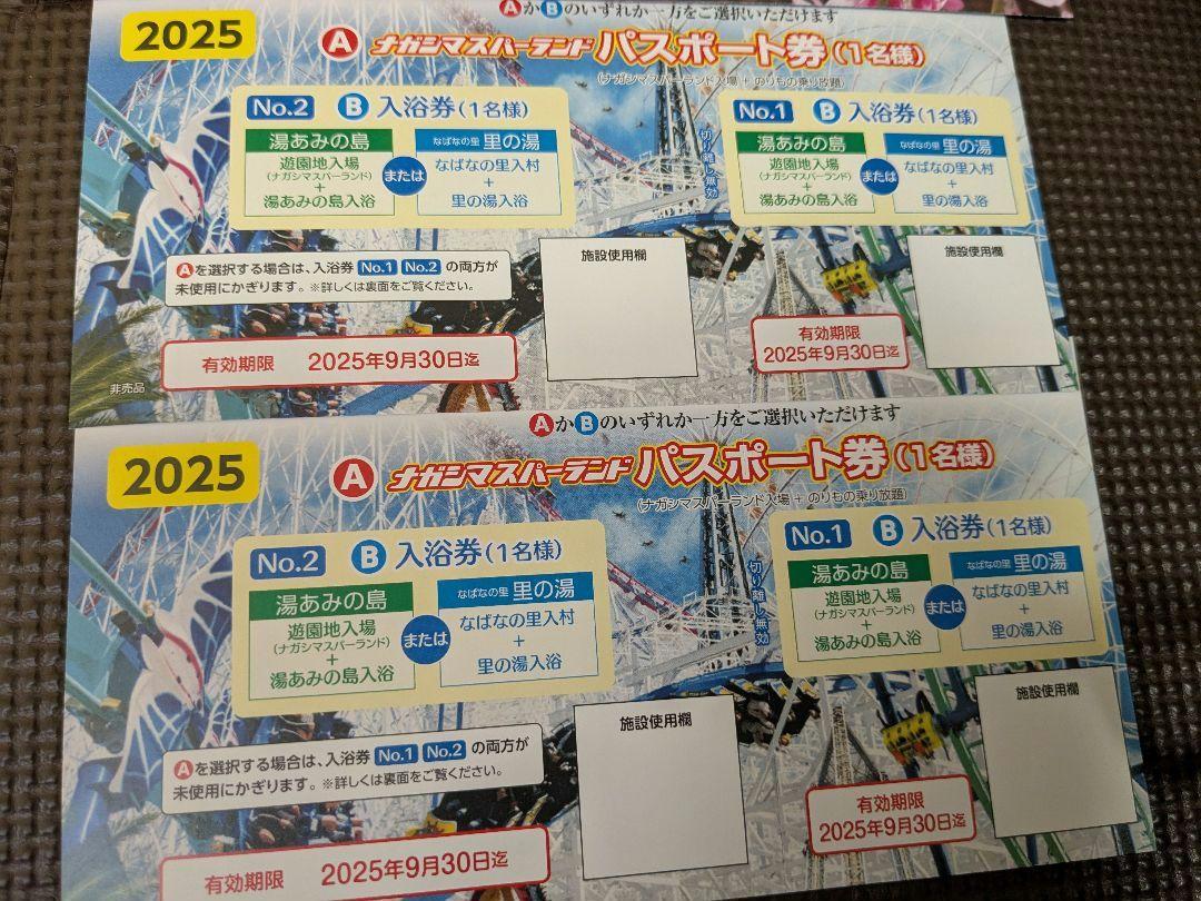 2025年長島スパーランドパスポート券 7,820円