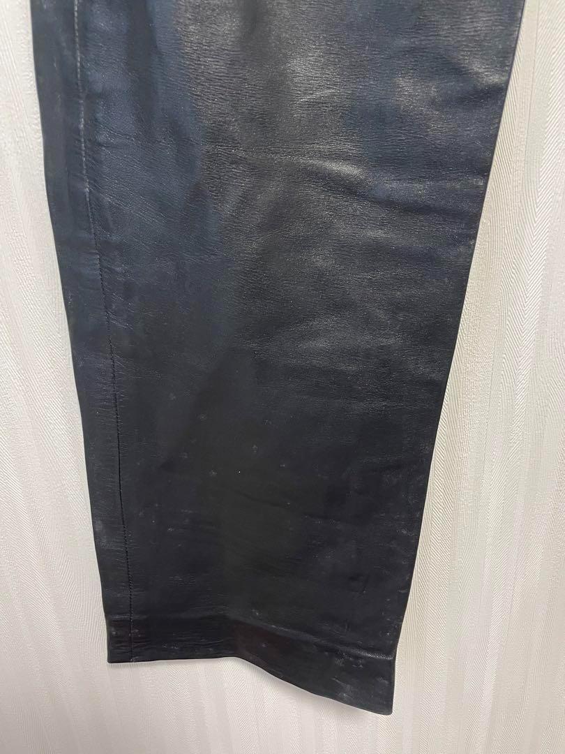 【美品】GUCCI グッチ　レザーパンツ　メンズ50 A26@2